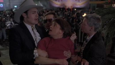 Hey you're coming with us upstairs - Back to the Future Part II