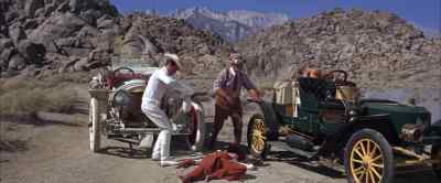 - Hezekiah, see what's wrong with her car.
- Hm? Oh, yeah. - The Great Race