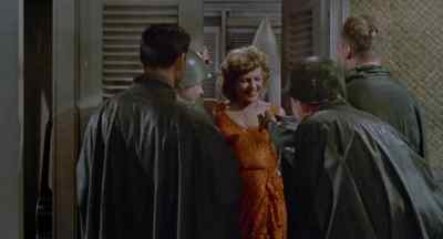 - Hi, frogmen.
- Here's your shoe. - Miss Sadie Thompson
