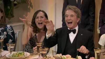 ‫Hi.
‫Hi!
‫[ Applause ] - SNL50: The Anniversary Special