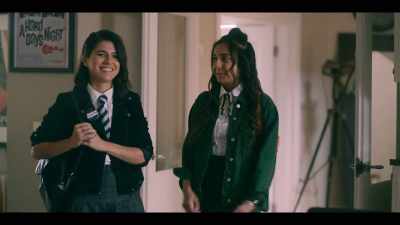 - Hi, Jess.
- Hey. Nice badge. - Rebel Cheer Squad: A Get Even Series