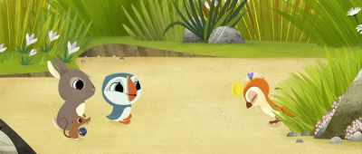 Hi, Oona.
Uh, long time, no see. - Puffin Rock and the New Friends