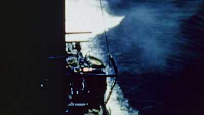 Hidden in the smoke, this
one punches through staccato - The Pacific War in Color