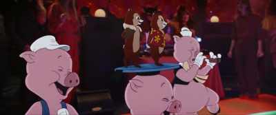 High on the hog, all night long,
dancing the "Roger Rabbit," - Chip 'n Dale: Rescue Rangers