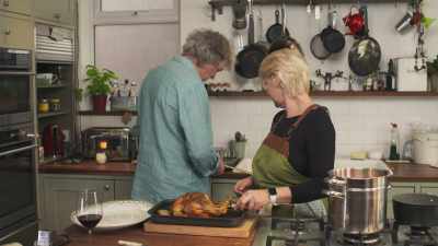 [high-pitched,
metallic scraping] - James May: Oh Cook!