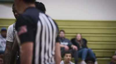 Highler, pull up at the free throw area.
No. And a push off. - Last Chance U: Basketball