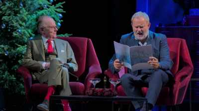 'Hilary, who is this guy
with blue eyes and great hair, - Jack Whitehall: Christmas with my Father