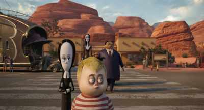 [hip-hop music playing
on speaker] - The Addams Family 2