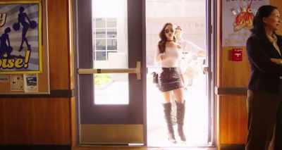 [hip-hop music playing] - #RealityHigh