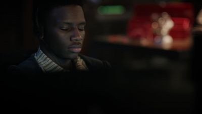 [hip-hop playing over earphones] - Black Lightning