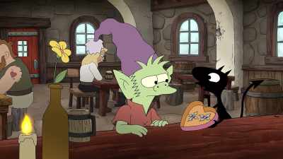 His-and-hers deadly throwing stars.
Things are getting pretty serious. - Disenchantment