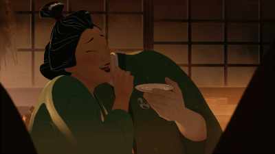 -His beautiful daughter. Not even ugly.
-[laughing] - BLUE EYE SAMURAI