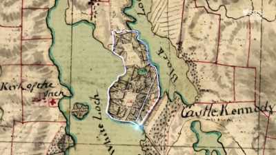 His drawing of Castle Kennedy - Scotland from the Sky