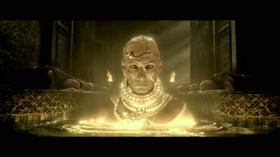 HIS EYES BLAZED LIKE SCARLET COALS. - 300: Rise of an Empire