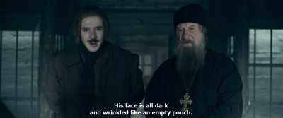 His face is all dark
and wrinkled like an empty pouch. - Gogol. Viy