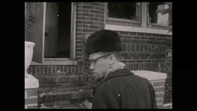 His house in Queens
was seriously damaged by fire, - Blood Brothers: Malcolm X and Muhammad Ali