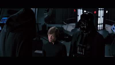 His iightsaberYes A jedi's weaponMuch like your father'sBy now you must know your father can never be turned from the dark sideSo will it be with you - Star Wars: Episode VI   Return of the Jedi