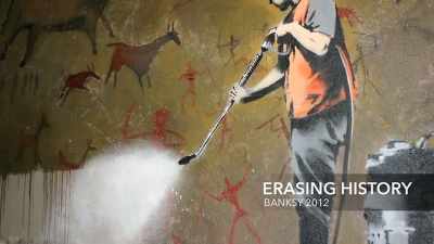 His plan-- remove a painting
and donate it to a museum. - Saving Banksy