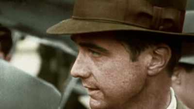 HIS SILVER TWIN ENGINE PLANE
COST HIM $200,000 TO BUILD. - America in Color