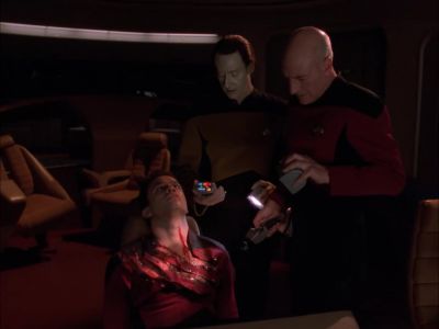 His spinal column
has been broken in three places. - Star Trek: The Next Generation