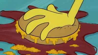His talent for flipping burgers, - SpongeBob DocuPants