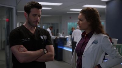 His temperature is 99.6. - Chicago Med