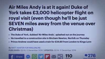 His trade envoy work
costs the taxpayer - Prince Andrew: Banished