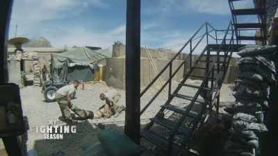 His uniform was torn
up from the shrapnel alone
and he was almost covered - Fighting Season