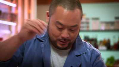 -(hissing)
-CHEFFY (on speaker): Chef Chang? - Secret Chef