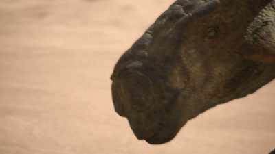 - [hissing]
- [grunting] - Prehistoric Planet