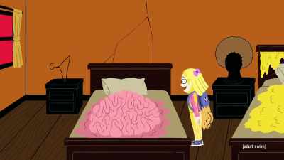 Hm, this bed has
a big brain in it. - JJ Villard's Fairy Tales