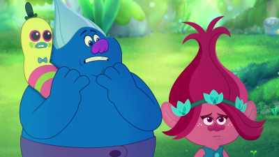 Hm. We better go talk to Val.
At Rock Hollow. - Trolls: TrollsTopia