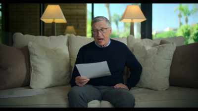 Hmm. "Bill Gates is pursuing immortality
by consuming babies' blood." - What's Next? The Future with Bill Gates