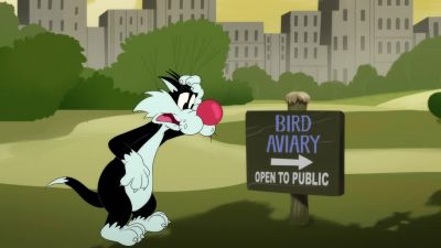 Hmm. "Bird Aviary. Open to public." - Looney Tunes Cartoons