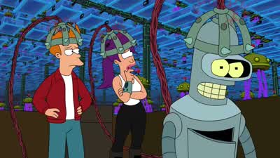 Hmm, electricity plus hats with wires on them. - Futurama