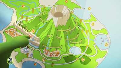 Hmm, you get into a boat-sized - Dinosaur Train: Adventure Island