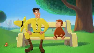 Hmm. I could use a snack.
How about you? - Curious George: Royal Monkey