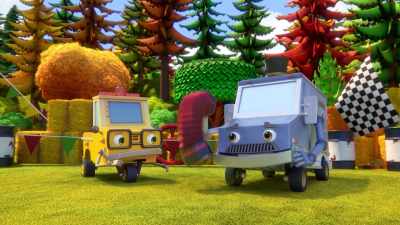 Hmm. I know just the posse for the job. - Mighty Monsterwheelies