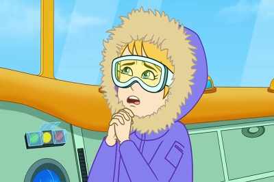 Hmm, the snow must be really heavy. - The Magic School Bus Rides Again