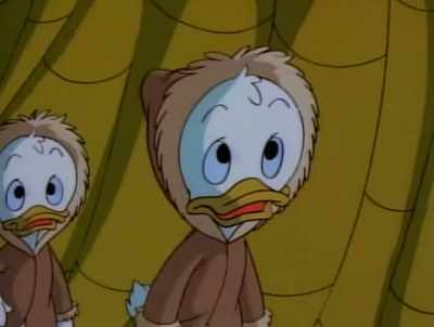 -Hmm?
-[warbles] - DuckTales