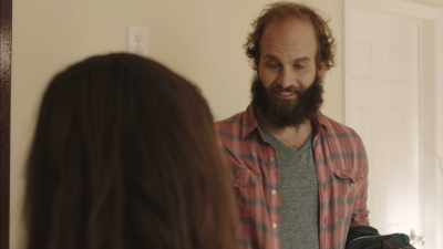 Hmm. Yeah-- Oh!
(barks) - High Maintenance
