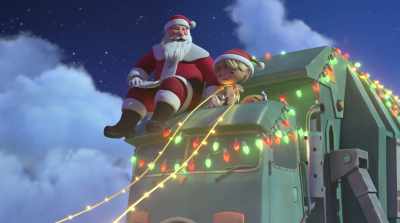 Ho ho ho! Nice take-off, Harry! - A Trash Truck Christmas