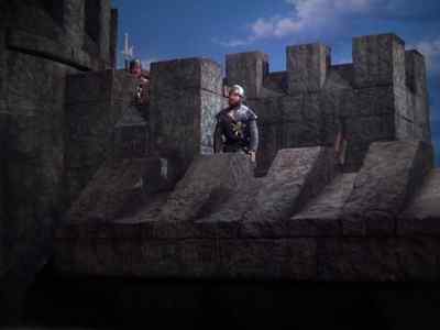 Ho, the guard!
A horseman approaches. - The Bandit of Sherwood Forest