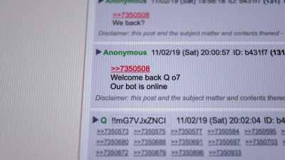 HOBACK:
It was basically impossible for
users to post on 8kun - Q: Into the Storm