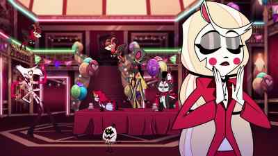 Hoh! I'll be there in an hour!
[phone beeps] - Hazbin Hotel