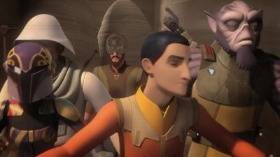 Hold it.
Stay back! - Star Wars Rebels