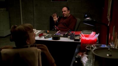 Hold on a minute, hon. - The Sopranos