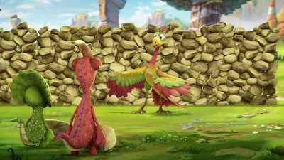 Hold up! Rolling logs
have the right of way! - Gigantosaurus