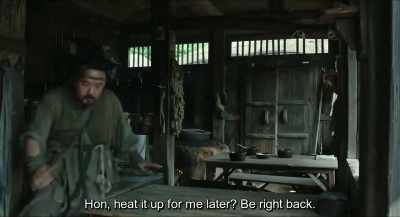 Hon, heat it up for me later?
Be right back. - Monstrum