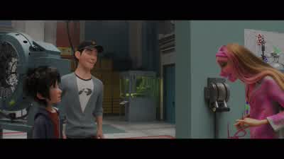 Honey Lemon Go Go WasabiI spill wasabi on my shirt one time peopleOne timeFred is the one who comes up with the nicknamesUh who's FredThis guy right here SCREAMSAh ah Don't be alarmed It is just a suitThis is not my real face and bodyThe name's FredSchool - Big Hero 6